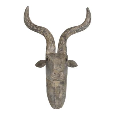Houten Beeld Hertenkop Muurdecoratie - 37 x 22 x 48 cm Houten Beeld Hertenkop Muurdecoratie - 37 x 22 x 48 cm