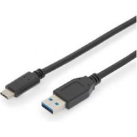 ASSMANN Electronic AK-300146-010-S 1m USB C USB A Mannelijk Mannelijk Zwart USB-kabel - thumbnail