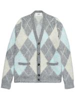 AMI Paris cardigan en intarsia à col v - Gris