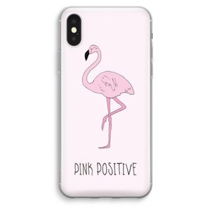 Pink positive: iPhone XS Max Transparant Hoesje