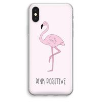 Pink positive: iPhone XS Max Transparant Hoesje - thumbnail