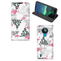 Nokia 1.4 Hoesje maken Flamingo Triangle