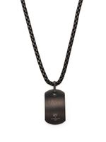 Tateossian collier sautoir à pendentif texturé - Noir