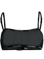 DSQUARED2 soutien-gorge transparent à logo - Noir