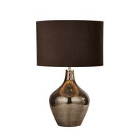 Searchlight Landelijke schemerlamp Table 30cm mozaik met bruin EU3847SM - thumbnail