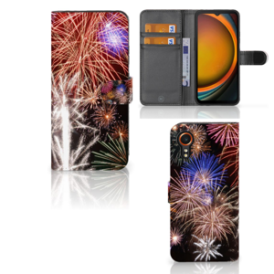 Samsung Galaxy Xcover 7 Wallet Case met Pasjes Vuurwerk