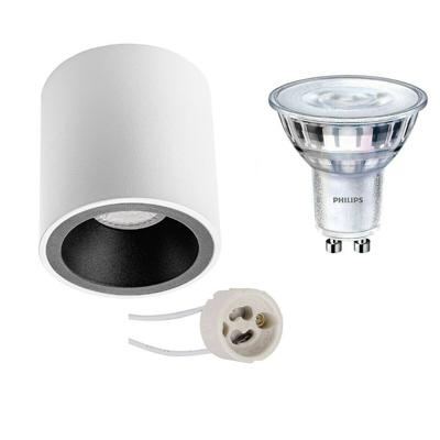 Philips - Opbouwspot Set - Sceneswitch 827 36d - Pragmi Cliron Pro - Gu10 Fitting - Dimbaar - Opbouw Rond - Mat