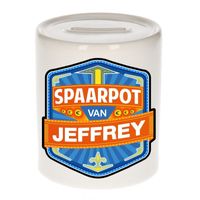 Vrolijke kinder spaarpot voor Jeffrey   -