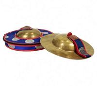 Tibetaanse Cymbalen - Set met Brokaattas (Large)