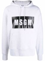 MSGM hoodie à logo imprimé - Gris