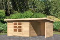 Woodfeeling | Tuinhuis Bastrup 7 met Overkapping 2,0, Zij- en Achterwand - thumbnail