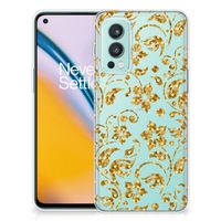 OnePlus Nord 2 5G TPU Case Gouden Bloemen - thumbnail