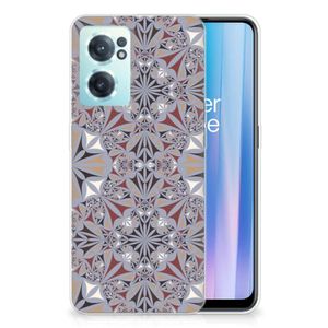 OnePlus Nord CE 2 5G TPU Siliconen Hoesje Flower Tiles