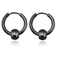 Stalen creolen Flexible Bead Black-14mm