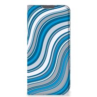 OPPO A96 | A76 Hoesje met Magneet Waves Blue - thumbnail