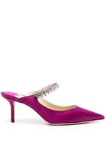 Jimmy Choo mules Bing 65 mm en satin - Violet - thumbnail