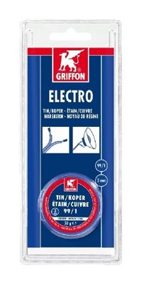 griffon electro draadsoldeer tin-koper 99-1 harskern 050 g Ø 1.5 mm spoel griffon electro draadsoldeer tin-koper 99-1 harskern 050 g Ø 1.5 mm spoel