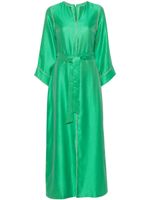 Baruni robe longue Hosta à taille ceinturée - Vert