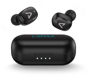 Lamax Dots3 In Ear headset Bluetooth Stereo Zwart Indicator voor batterijstatus, Oplaadbox, Volumeregeling, Bestand tegen zweet, Touchbesturing, Waterafstotend