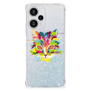 Xiaomi Poco F5 Stevig Bumper Hoesje Cat Color