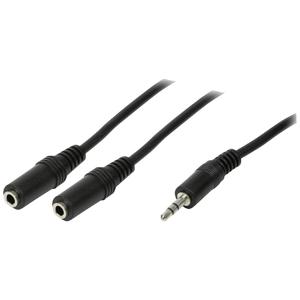 LogiLink CA1046 Jackplug Audio Aansluitkabel 0.20 m Zwart (mat)