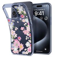 iPhone 15 Pro Spigen Liquid Crystal TPU Case - Bloemen - thumbnail