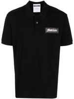 Moschino polo en coton à patch logo - Noir