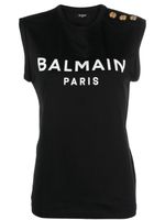 Balmain t-shirt en coton à logo imprimé - Noir - thumbnail