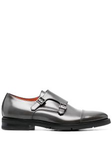 Santoni chaussures en cuir à boucles - Gris