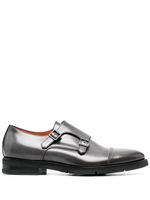 Santoni chaussures en cuir à boucles - Gris - thumbnail