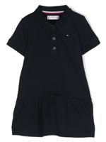 Tommy Hilfiger Junior Jurk met geborduurd logo - Blauw