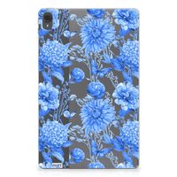 Siliconen Hoesje voor Lenovo Tab P11 | P11 Plus Flowers Blue - thumbnail