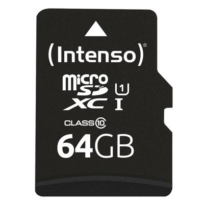 Intenso Premium microSDXC-kaart 64 GB Class 10, UHS-I Incl. SD-adapter