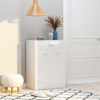 vidaXL Schoenenkast 60x35x84 cm spaanplaat hoogglans wit