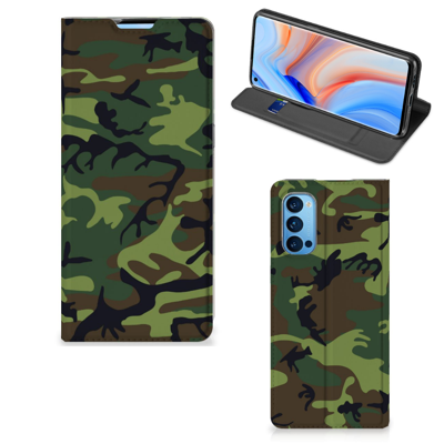 OPPO Reno4 Pro 5G Hoesje met Magneet Army Dark