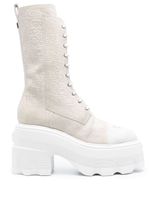 Casadei bottes Maxxxi Anversa en daim - Blanc