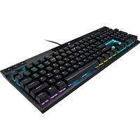 Corsair K70 PRO RGB Gaming-toetsenbord met bekabelde optische, mechanische OPX-lineaire schakelaars, PBT-toetsdoppen met dubbele sluiter, compatibel met iCUE, QWERTY IT, pc, Xbox, zwart