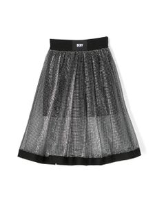 Dkny Kids minijupe en tulle à détails pailletés - Gris