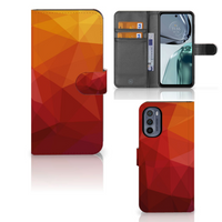 Book Case voor Motorola Moto G62 5G Polygon Red - thumbnail