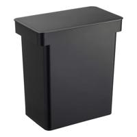 Yamazaki 5618 TOWER Voedingscontainer voor huisdieren (12 KG), zwart, polypropyleen/ABS-hars/POM-hars/siliconen, minimalistisch, 41 x 24 x 42,5 cm