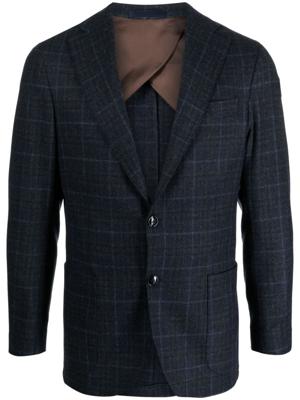 Barba Blazer met enkele rij knopen - Blauw Barba Blazer met enkele rij knopen - Blauw