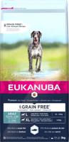 Eukanuba Grain Free voer voor volwassen honden van grote rassen, allergeenarm recept, 3 kg