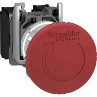 Schneider Electric XB4BS8444 Paddestoelschakelaar Metalen frontring, Met NOT-AUS schakelaar, Rond, Terugstelbaar 120 V/AC 6 A 2x NC IP66, IP67, IP69, IP69K 1