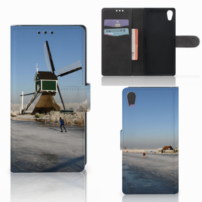 Sony Xperia XA1 Flip Cover Schaatsers