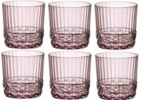 Bormioli Rocco Cocktailglazen / Whiskey Glazen / Waterglazen America 20&apos;s - Lilac Rose - 370 ml - 6 stuks