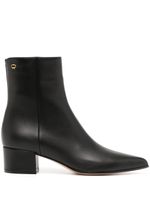 Gianvito Rossi bottines en cuir à bout pointu 50 mm - Noir