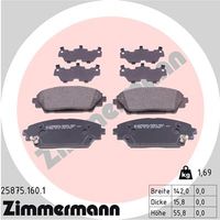 Remblokkenset, schijfrem ZIMMERMANN, u.a. für Mazda