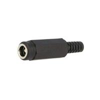 Lumberg NEK/J 210 DC-aansluiting, zwart, kabelconnector (DC-aansluiting, zwart, polyamide, polyethyleen, nikkel, 0,5 A, 5,7 mm)