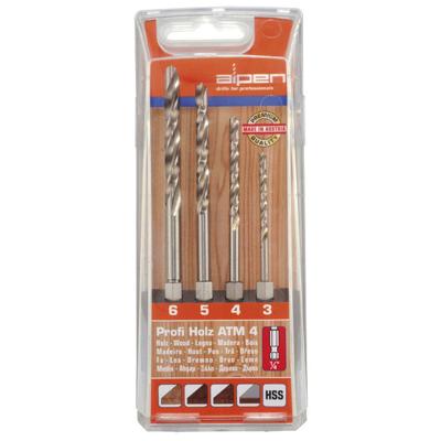 Alpen 603002100 Hout-spiraalboorset 4-delig 3 mm, 4 mm, 5 mm, 6 mm 1/4 (6.3 mm) 1 set(s) Alpen 603002100 Hout-spiraalboorset 4-delig 3 mm, 4 mm, 5 mm, 6 mm 1/4 (6.3 mm) 1 set(s)