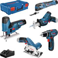 Bosch Professional 5 tool KIT + GBA + GAL + XL-Boxx 0615A0017C Gereedschapsset Universeel 10-delig